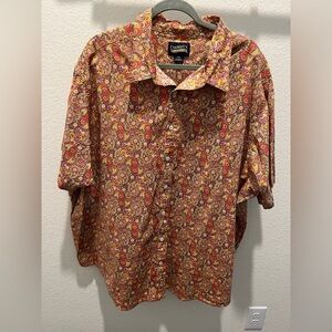 Daniel Cremieux Men's Paisley Shirt - Red and Yellow